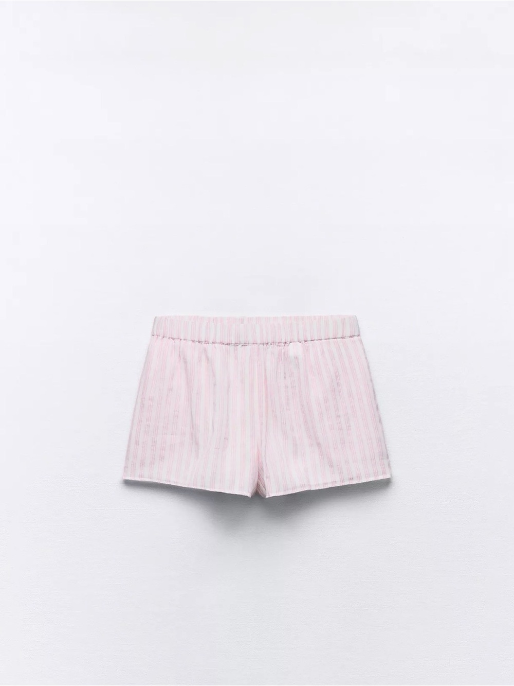 Zara Pink Striped High-Waist Women's Shorts